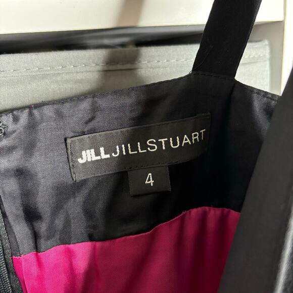 Jill Jill Stuart Begonia Colorblock Two Tone Sheath Dress Pink Black Size 4 - Picture 5 of 6